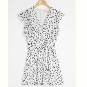 Anthropologie Dottie Flutter Sleeved Romper